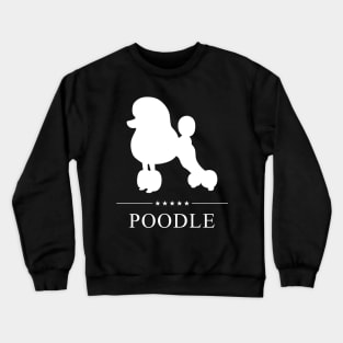 Poodle Dog White Silhouette Crewneck Sweatshirt